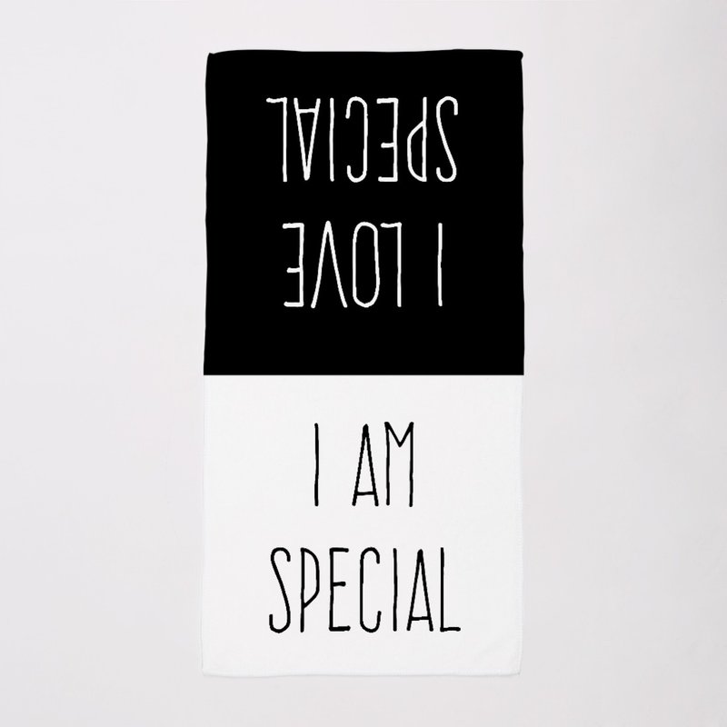 I AM/LOVE SPECIAL 竹炭纤维毛巾/擦发巾 情人节/结婚礼物 - 可定制喜欢的颜色 - 毛巾浴巾 - 聚酯纤维 白色