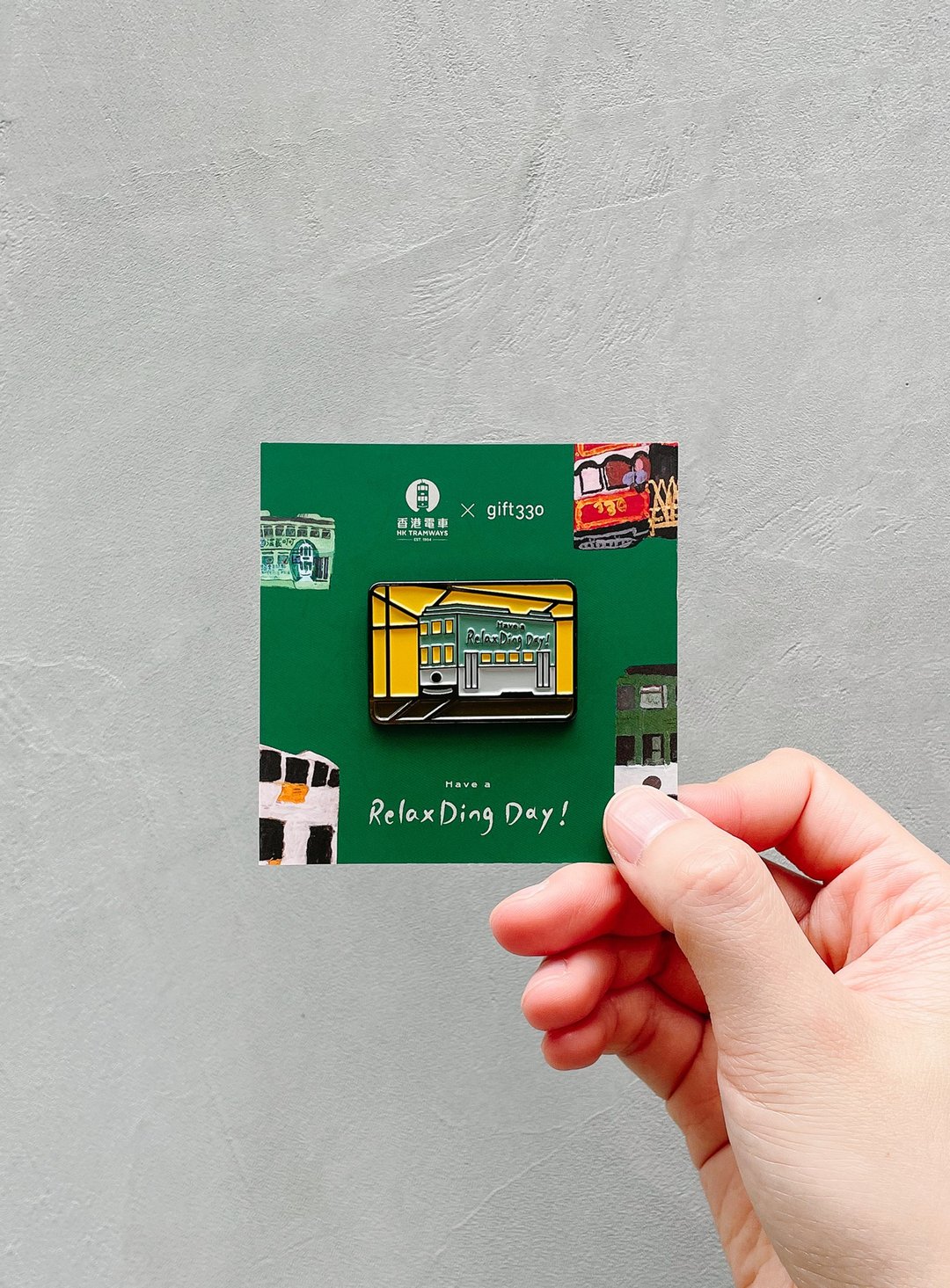 香港电车 x gift330 Have a RelaxDing Day 金属襟章 - 徽章/别针 - 其他金属 