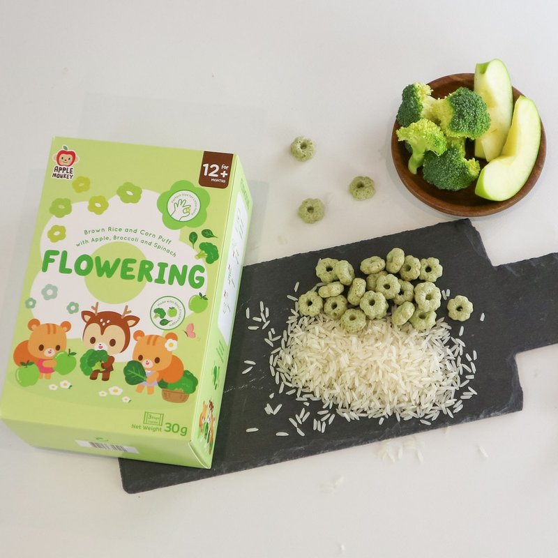 泰国【Apple Monkey】爱啵宝宝 茉莉糙米 花花饼 综合蔬果(30g) - 玩具/玩偶 - 其他材质 
