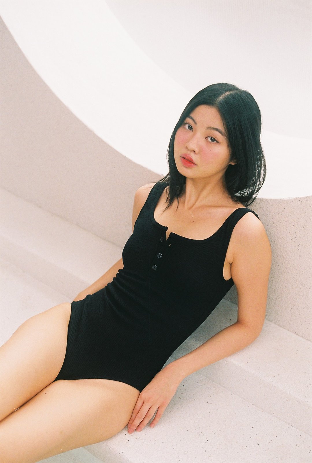 when.we.summer / Peaches / 黑色连身泳衣 - 女装泳衣/比基尼 - 其他材质 黑色