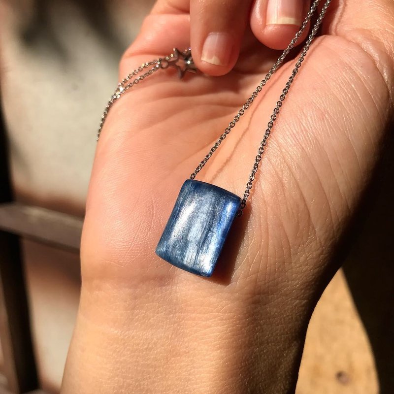 【Lost and find】天然石 蓝晶石 颈项 - 项链 - 宝石 蓝色