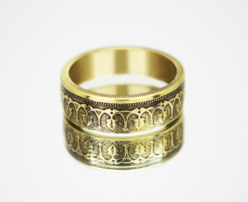 Tunisia Coin ring 50/100 Millimes coin rings for men coin rings for women - 戒指 - 其他金属 