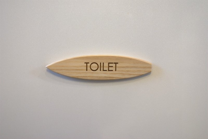 Surfboard plate toilet - 墙贴/壁贴 - 木头 咖啡色