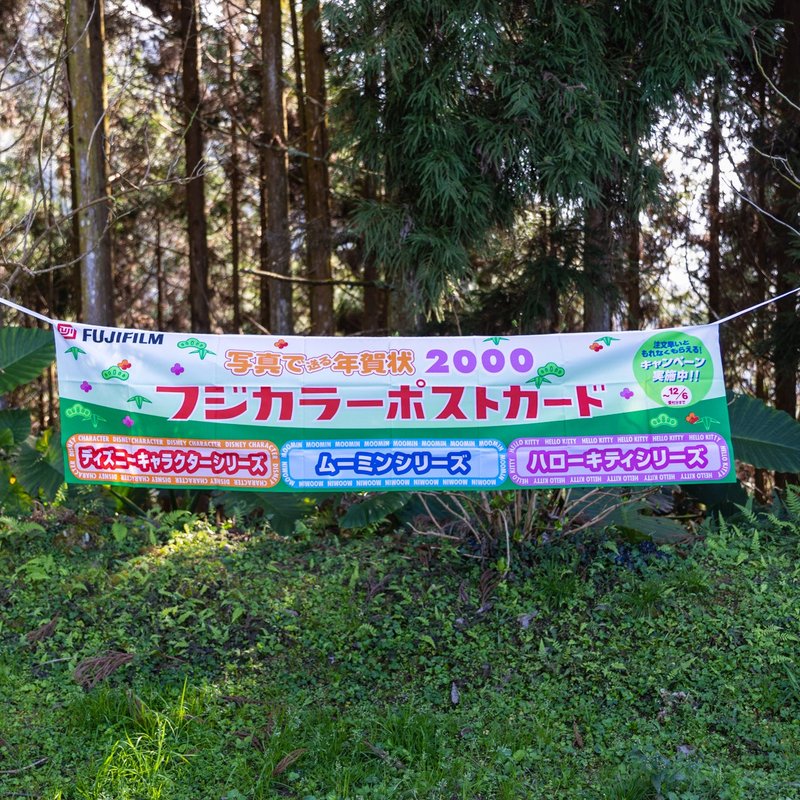 桑惠商号  昭和 日本制 富士FUJIFILM 特别色印刷广告纪念旗帜 - 摆饰 - 丝．绢 多色