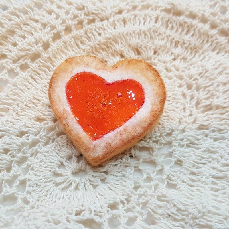 【橘子果酱饼】仿真饼干别针 - 胸针 - 其他材质 橘色