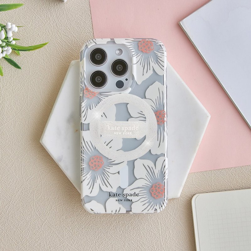 【kate spade】MagSafe 手机弹性指环 闪亮银 - 手机配件 - 塑料 银色