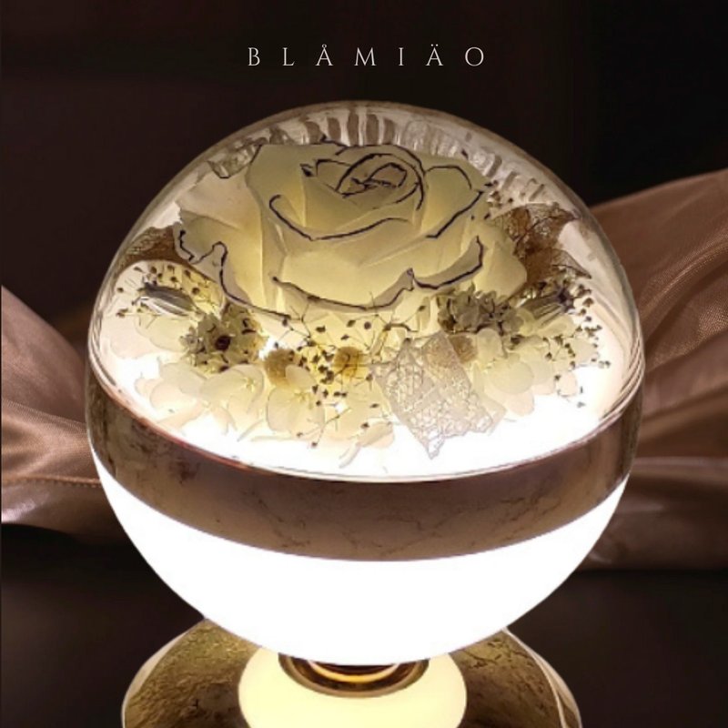 花样时光圆舞灯 - 月白(黑滚边) - 灯具/灯饰 - 植物．花 白色