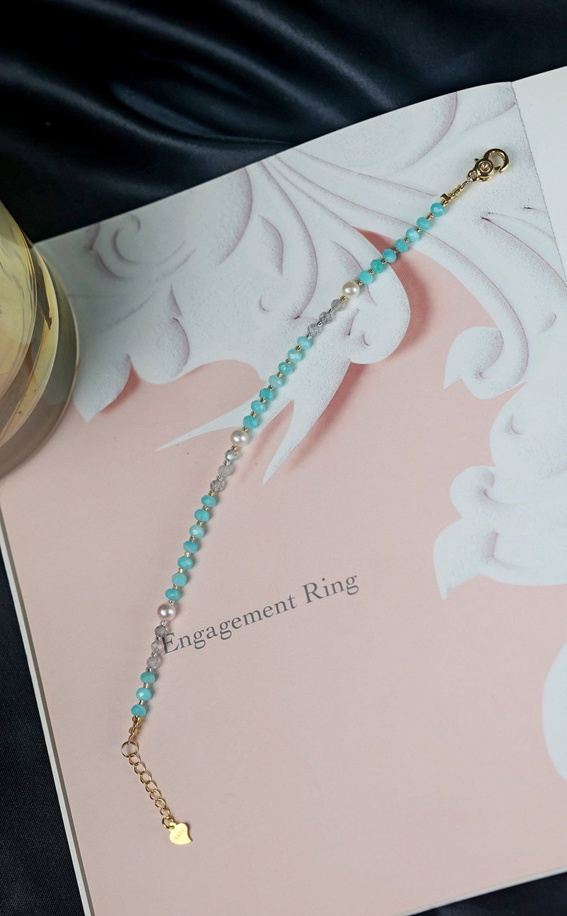 925银天河石珍珠手链 - 手链/手环 - 宝石 