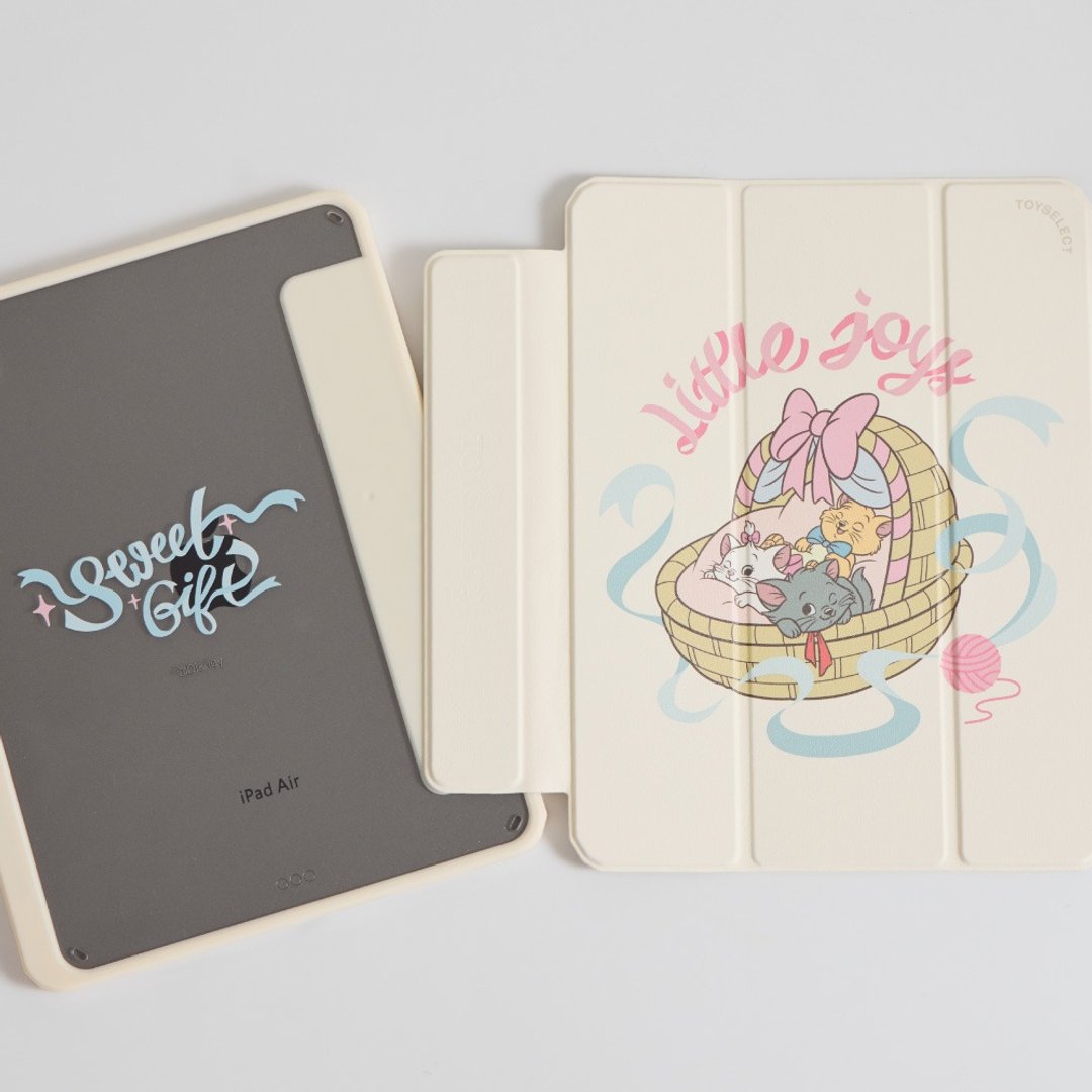 Disney Cats And Dogs-三兄妹婴儿篮强悍磁吸 iPad 三折/Y 折保护壳 - 平板/电脑保护壳 - 塑料 多色