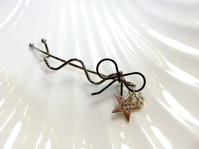 一字夹波浪夹W形边发夹 - 发饰 - 其他金属 