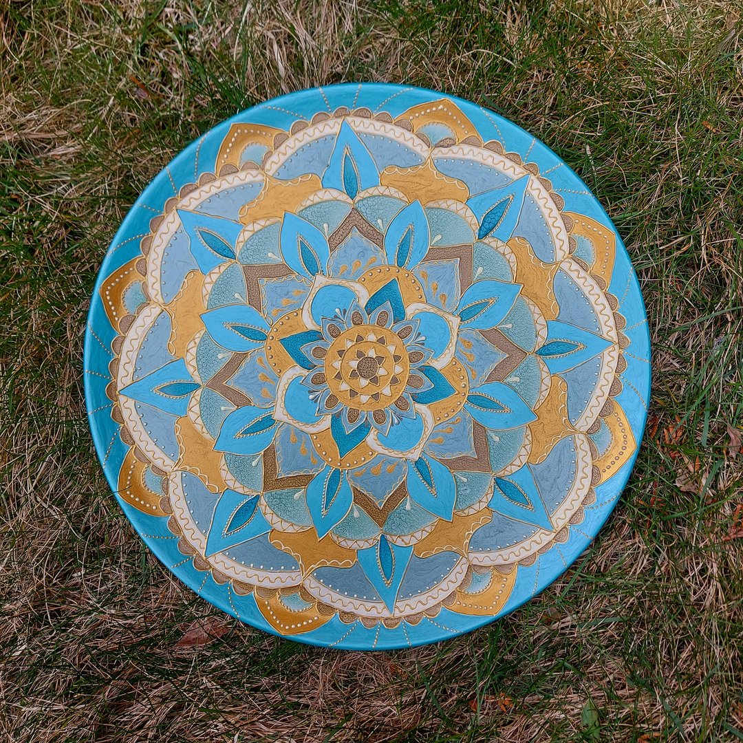 Mandala ceramic wall plate - 墙贴/壁贴 - 陶 多色