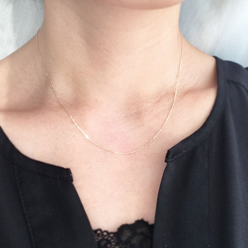 K10YG Design Chain Necklace - 项链 - 贵金属 金色
