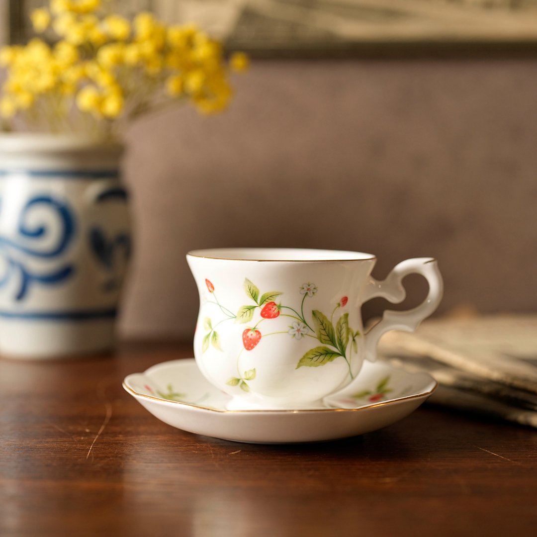 英国St. James '草莓园' Strawberry field骨瓷茶杯/咖啡杯组 - 茶具/茶杯 - 瓷 多色