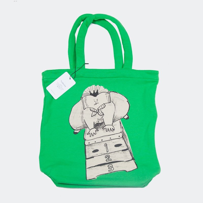 Book King Vaulting Box Sweat Tote Bag Green Tcollector - 其他 - 棉．麻 绿色