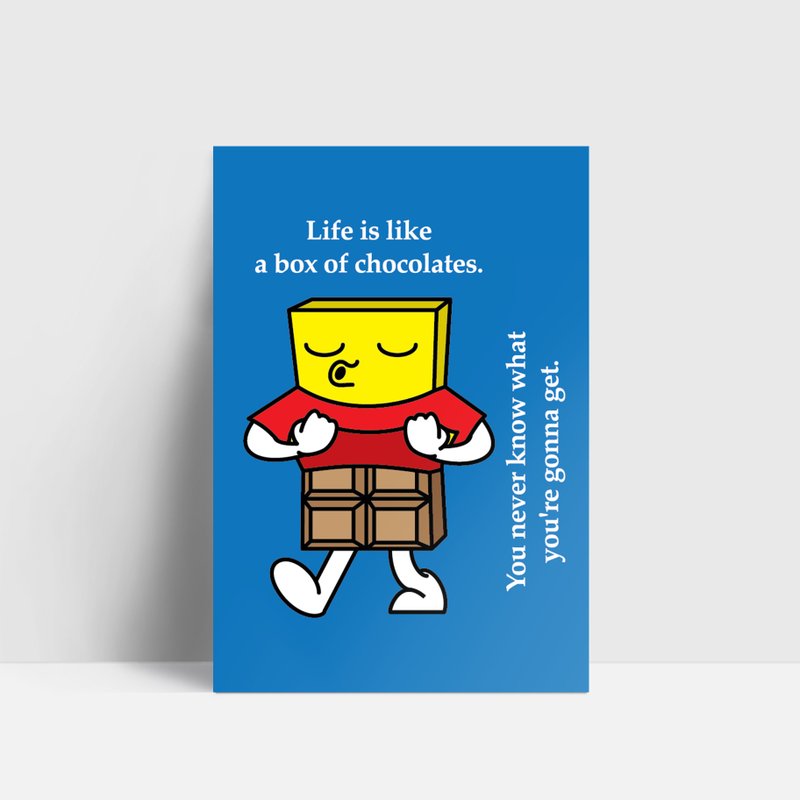 CHI Life is like a box of chocolate 明信片 - 卡片/明信片 - 纸 白色