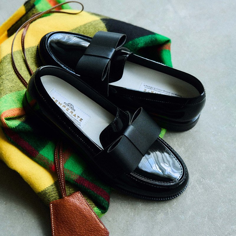 DECO（黑色）PVC 乐福鞋/雨鞋 缎带乐福鞋 - 雨鞋/雨靴 - 防水材质 黑色