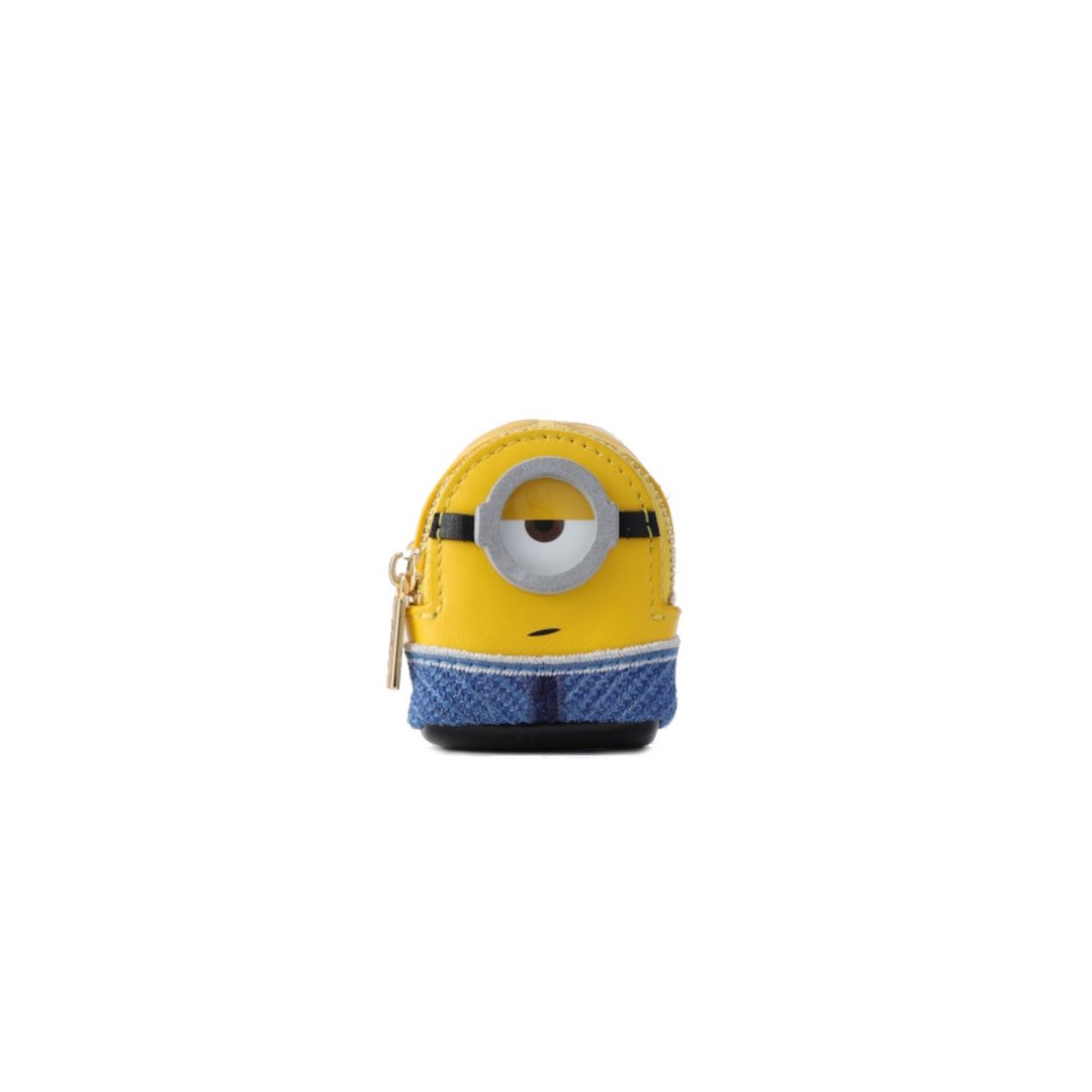 Minions牛皮革纳米侧孭袋 - 蓝色运动服 - 侧背包/斜挎包 - 真皮 黄色