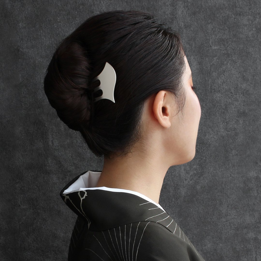 KANZASHI 簪 【koiki Comb / Bachi-Silver】 - 发饰 - 不锈钢 银色