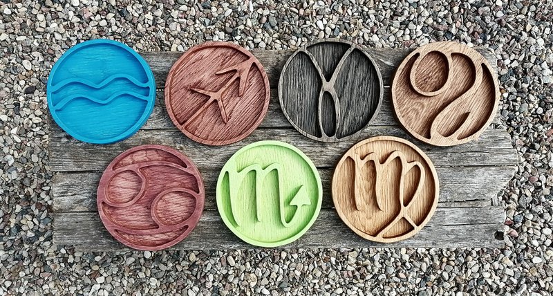 Crystal Holder Display, Wooden Tray For Crystals, Altar Supplies, Catch All Tray - 摆饰 - 木头 红色