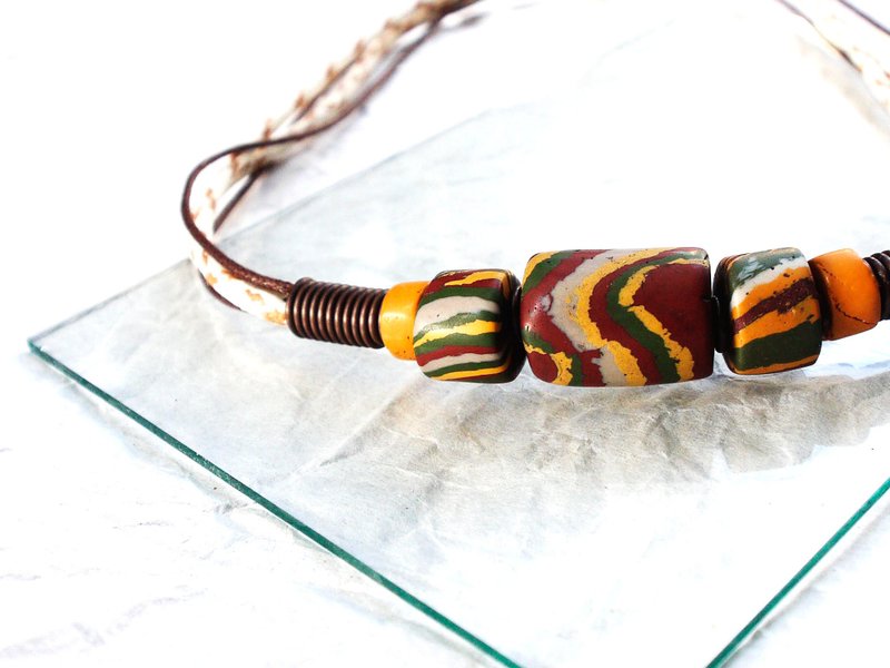 No Wild Boar Hunting! 打不到山猪!!野很厉害的项链 - 项链 - 瓷 咖啡色