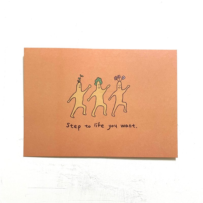 |明信片| 走自己想走的路 / 014 - 卡片/明信片 - 纸 红色