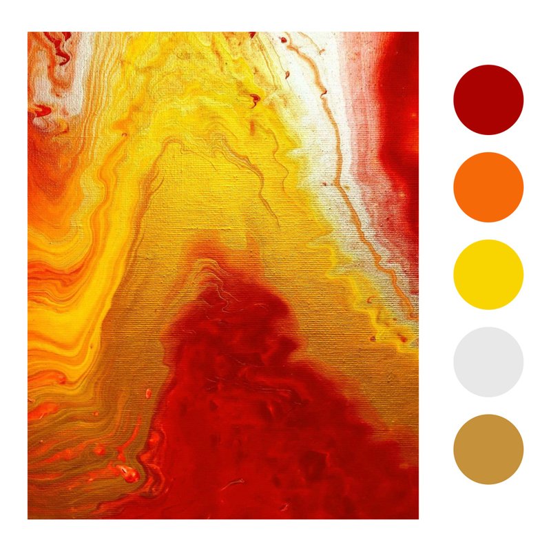 【新手必买】 Diy流体画材料包 / 火山系 / 可完成两幅作品 - 插画/绘画/写字 - 其他材质 咖啡色