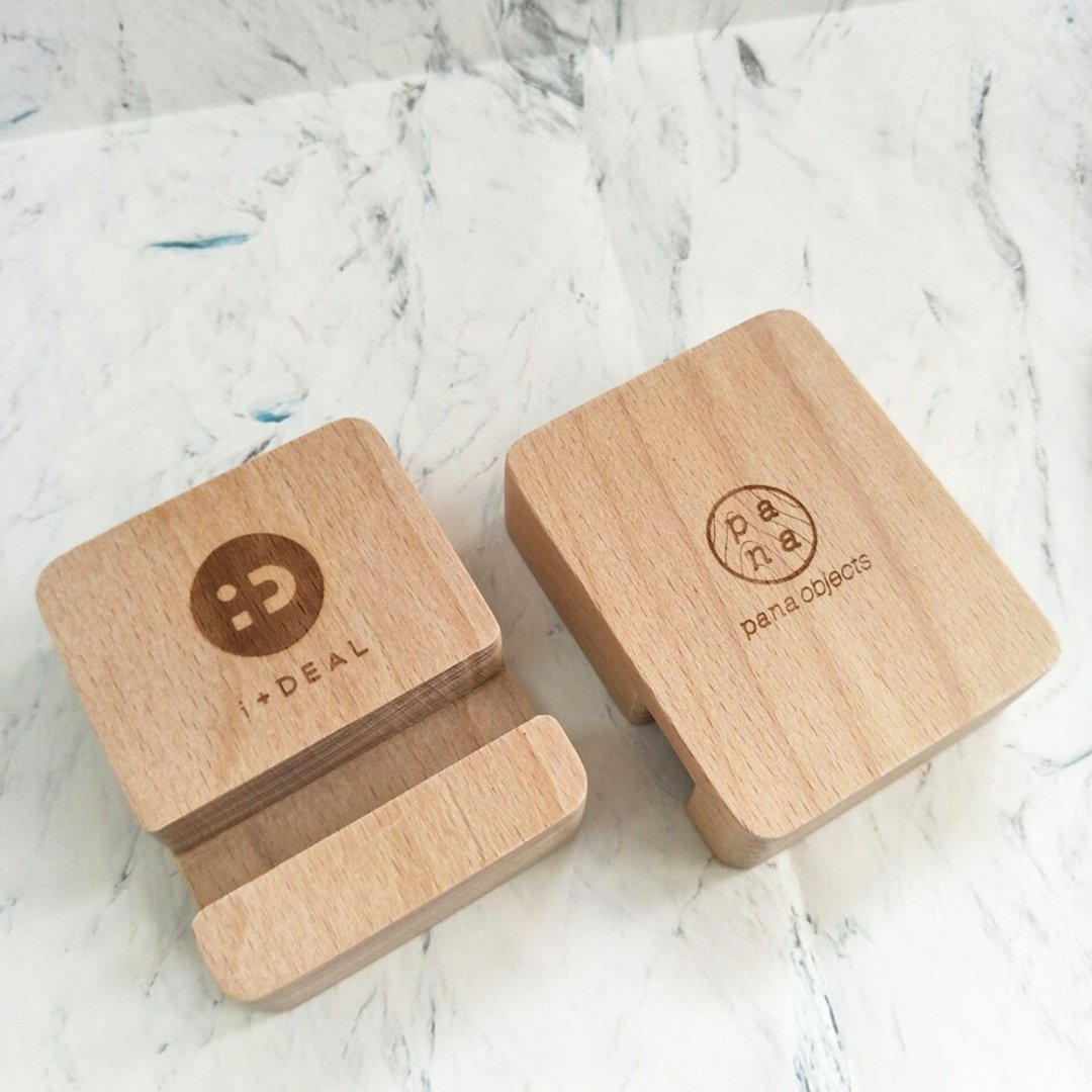 24H 快速出货 | Pana Objects   i+DEAL 手机架 - 手机座/防尘塞 - 木头 咖啡色