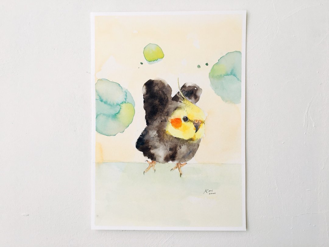 水彩原画 - 玄凤 19.2 x 27 cm - 海报/装饰画/版画 - 纸 