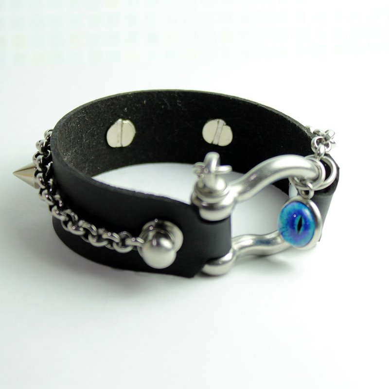 Cat EYE 10mm猫眼 摇滚风/金属风  手链 - 手链/手环 - 其他金属 黑色