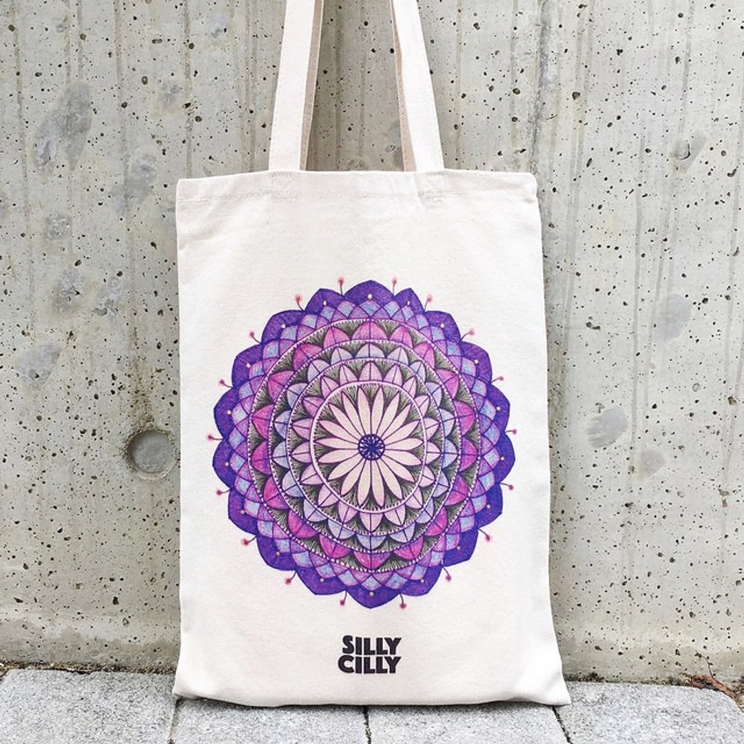 SillyCilly犀利希莉::B1630紫色谜团::帆布肩背包 - 侧背包/斜挎包 - 棉 紫色
