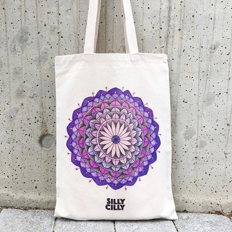 SillyCilly犀利希莉::B1630紫色谜团::帆布肩背包 - 侧背包/斜挎包 - 棉．麻 紫色