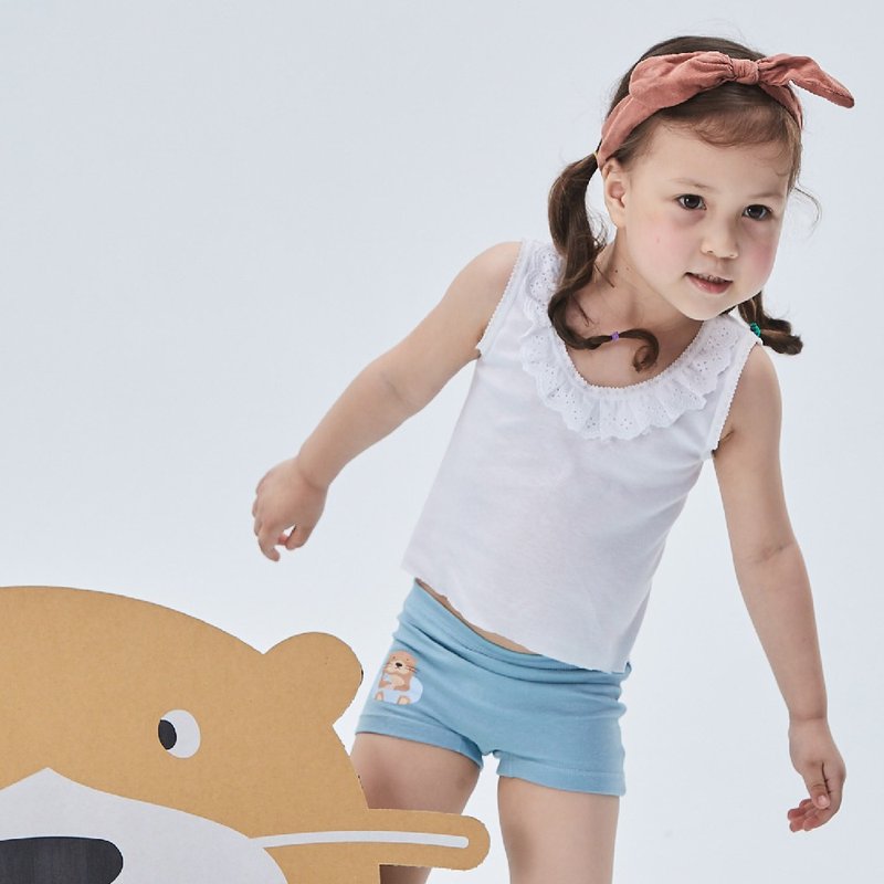 爱玩耍的水獭女童四角裤 - 其他 - 棉．麻 蓝色