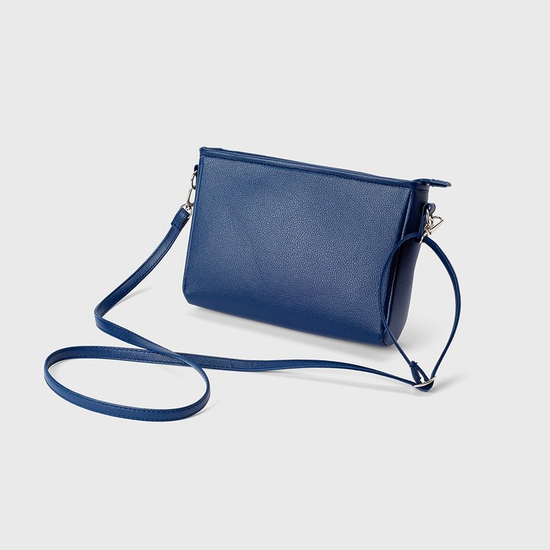 轻便斜背包 藏青 - 侧背包/斜挎包 - 人造皮革 蓝色
