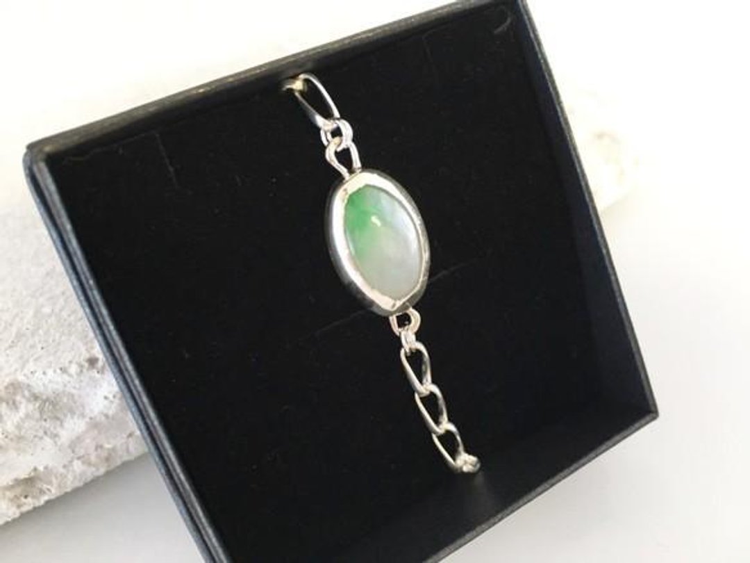 Myanmar Natural Jade SV Pendant - 手链/手环 - 其他金属 
