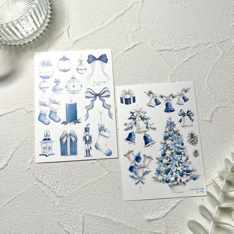 圣诞小物 蓝色 - 贴纸 - 其他材质 蓝色