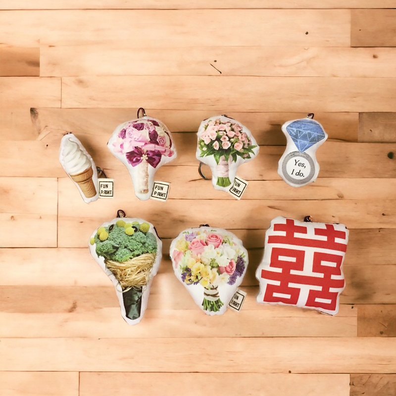 捧花 / 钻戒 / 囍 / 冰淇淋  钥匙圈       婚礼小物 - 钥匙链/钥匙包 - 其他材质 
