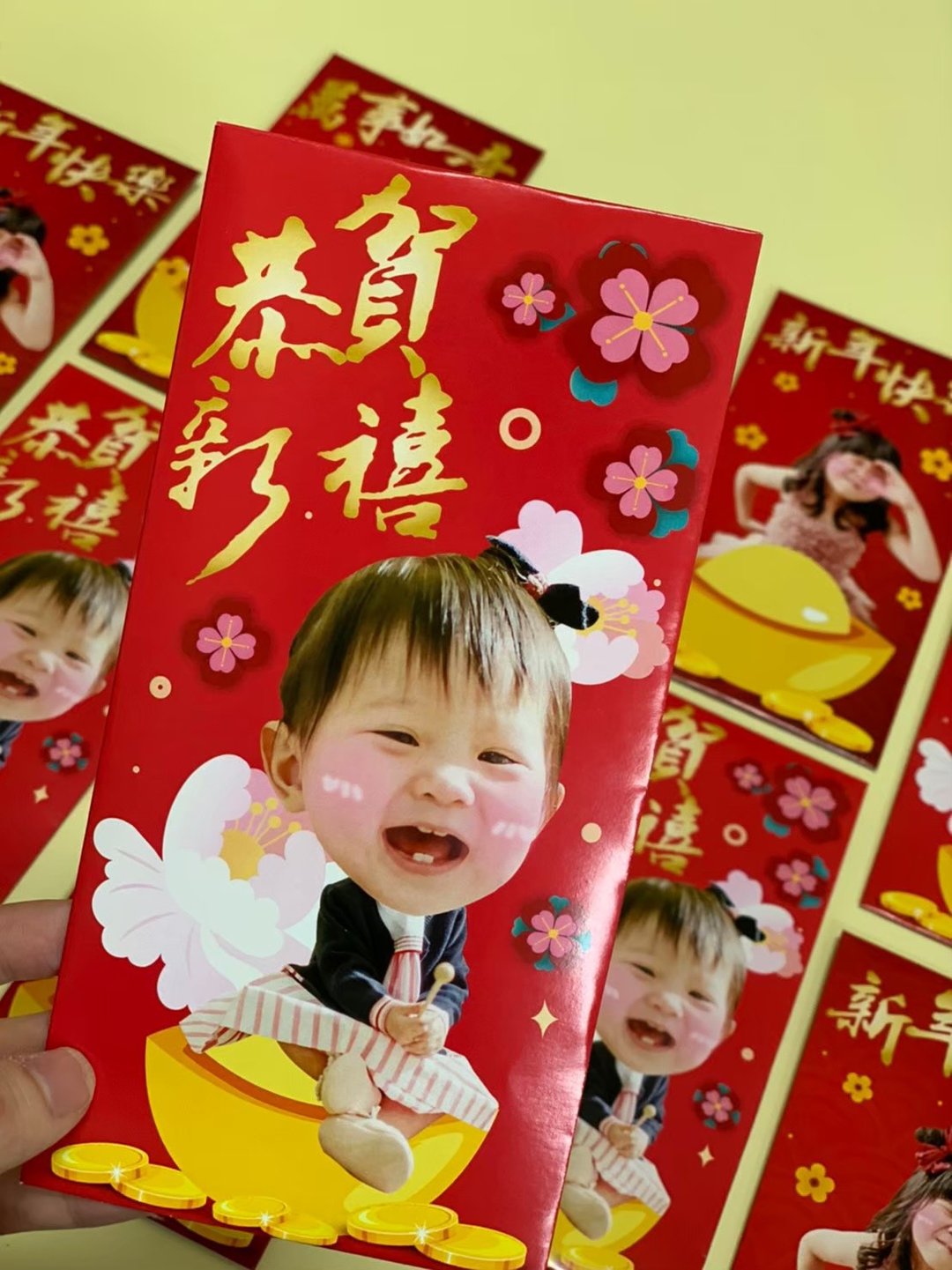 (最后收单日1/22)Hanju。宝贝红包袋 设计 红包袋 宝宝 定制红包( - 红包/春联 - 纸 红色