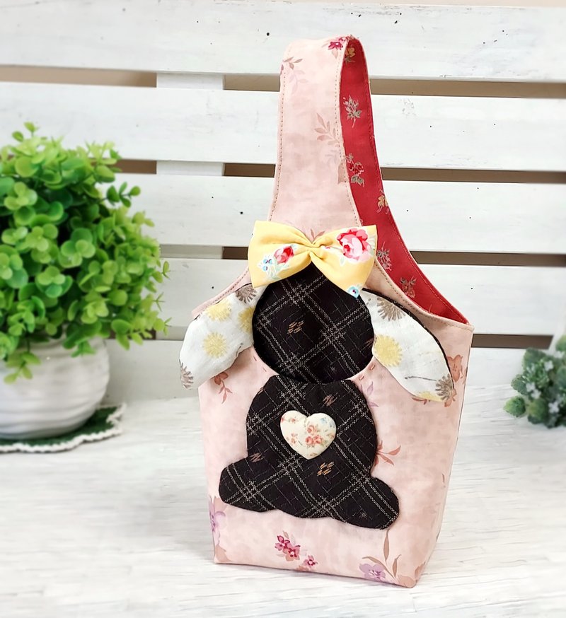 长耳兔轻巧包 | 立体造型外口袋 - 手提包/手提袋 - 棉．麻 多色