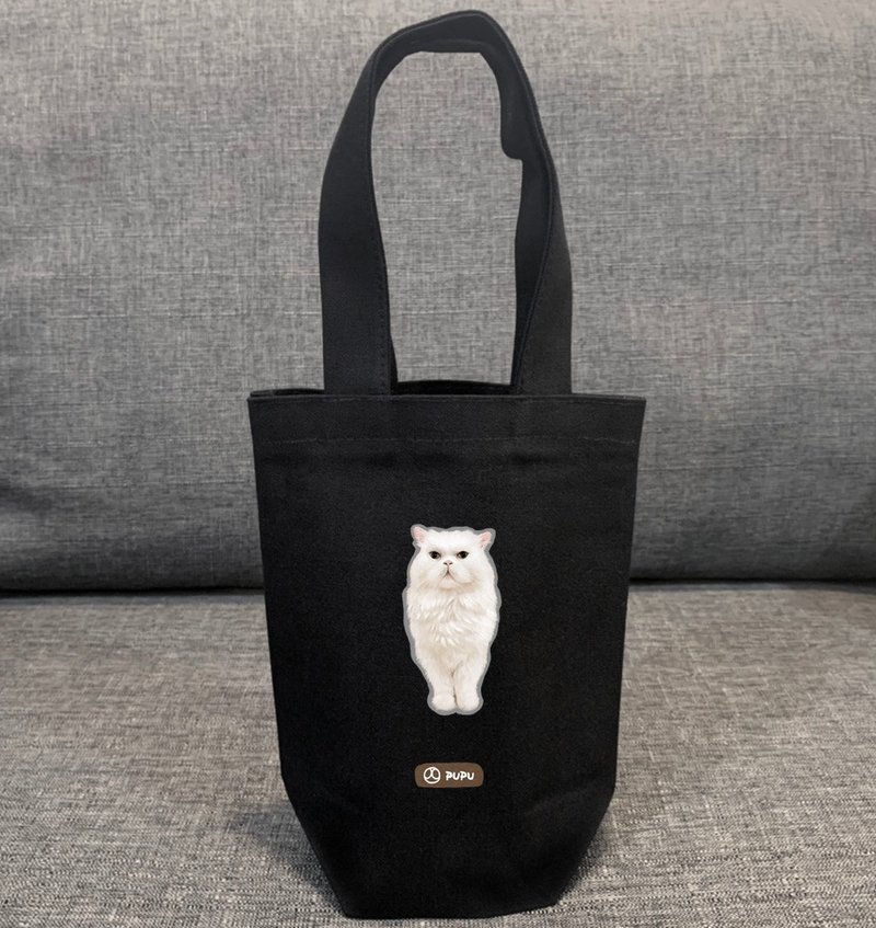 猫咪系列—白色波斯猫-猫奴—台湾制棉麻-提袋-—苍蝇星球 - 手提包/手提袋 - 棉．麻 