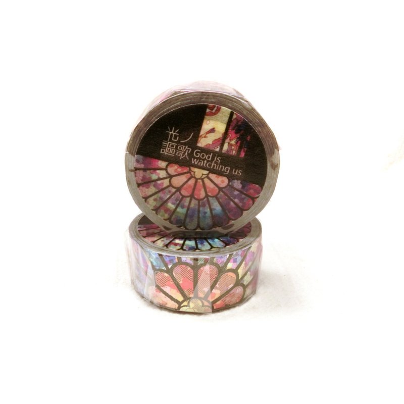 雷射冷烫银-光之讴歌 - 纸胶带 - 纸 多色