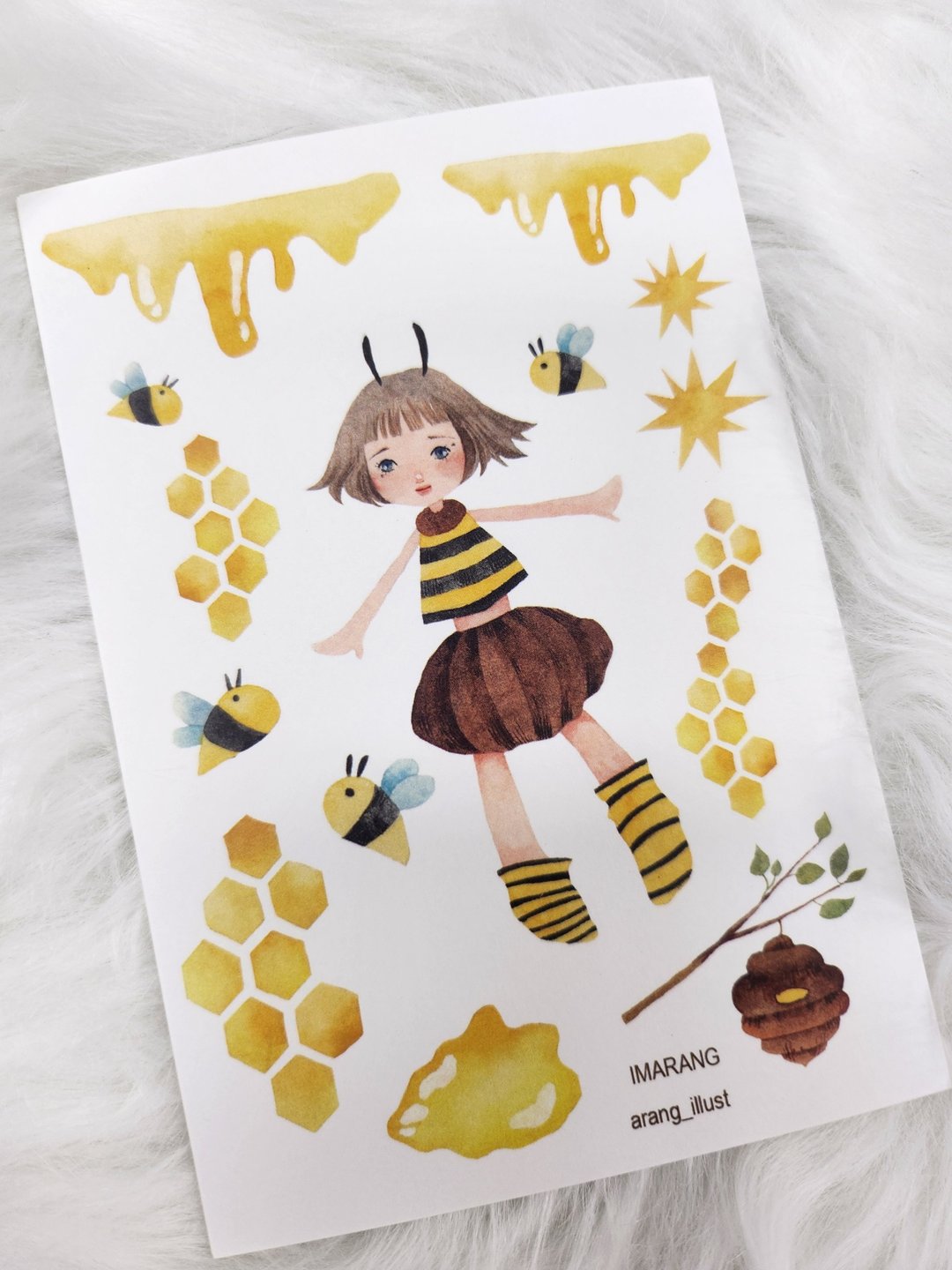 Honey bee minimi 拼贴纸 180g - 贴纸 - 纸 