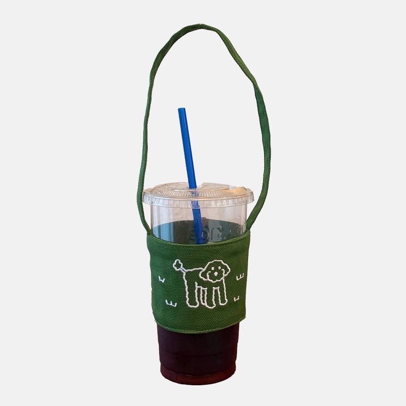 embroidery drink bag | take a walk - 其他 - 棉．麻 绿色