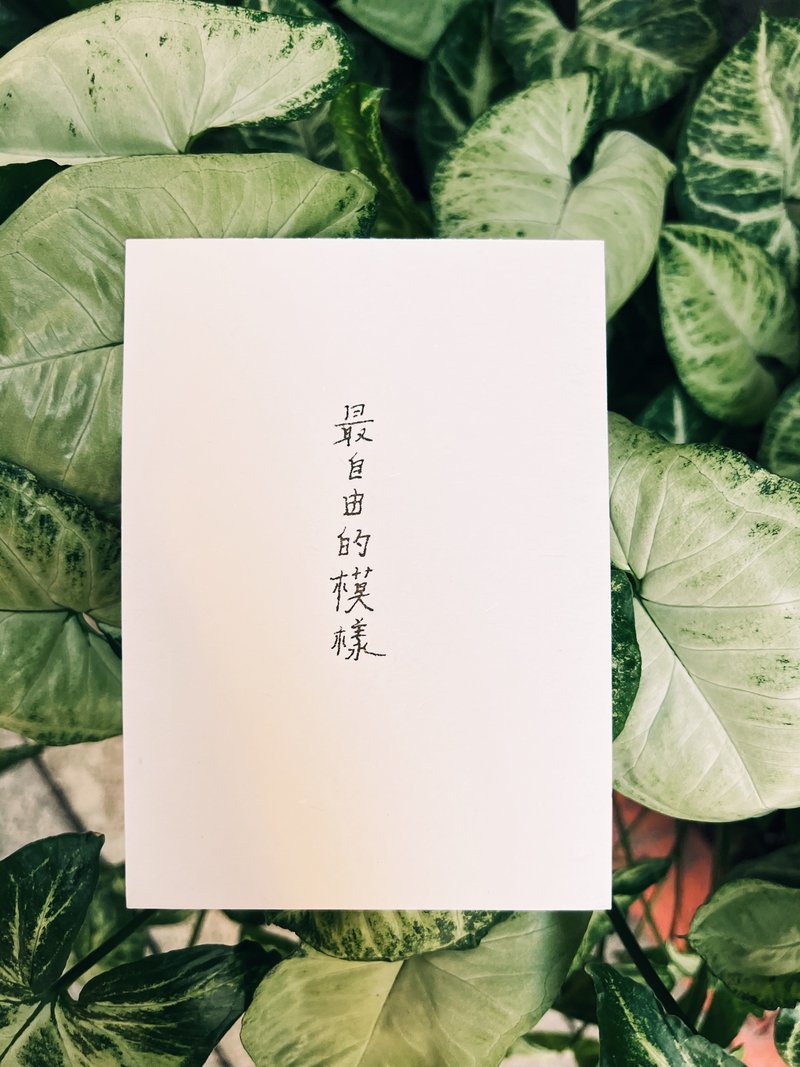 此时此刻。最自由的模样 文字明信片 青青的岛 - 卡片/明信片 - 纸 