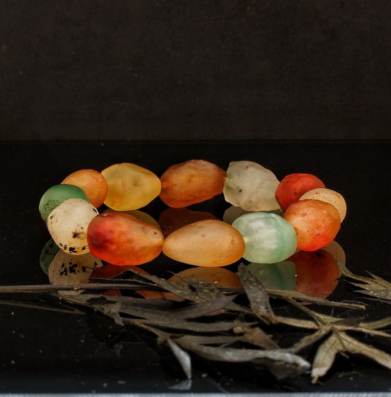 阿拉善原石玛瑙手链-2  ( Alashan Rocks Bracelet-2 ) - 手链/手环 - 宝石 
