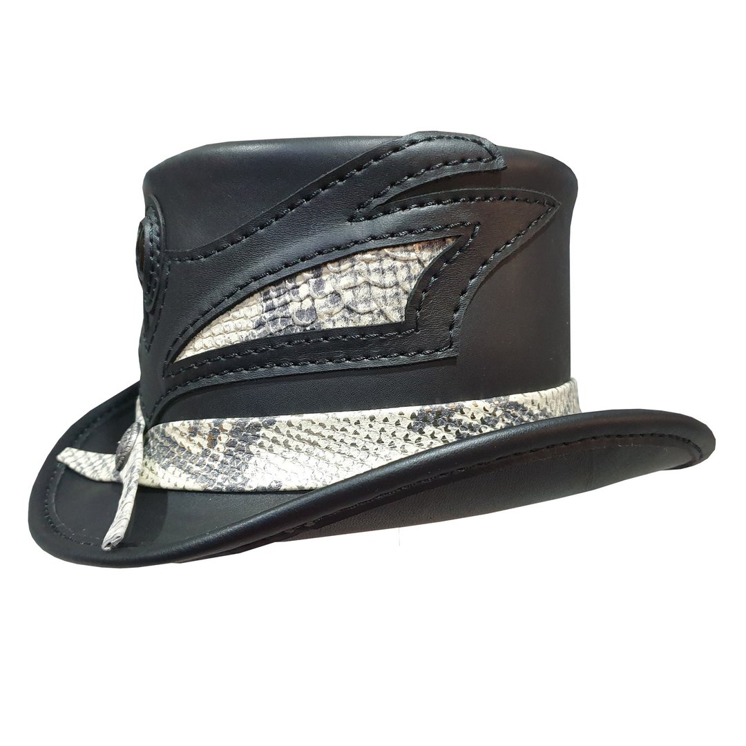 The Storm 2 Leather Top Hat - 帽子 - 真皮 黑色