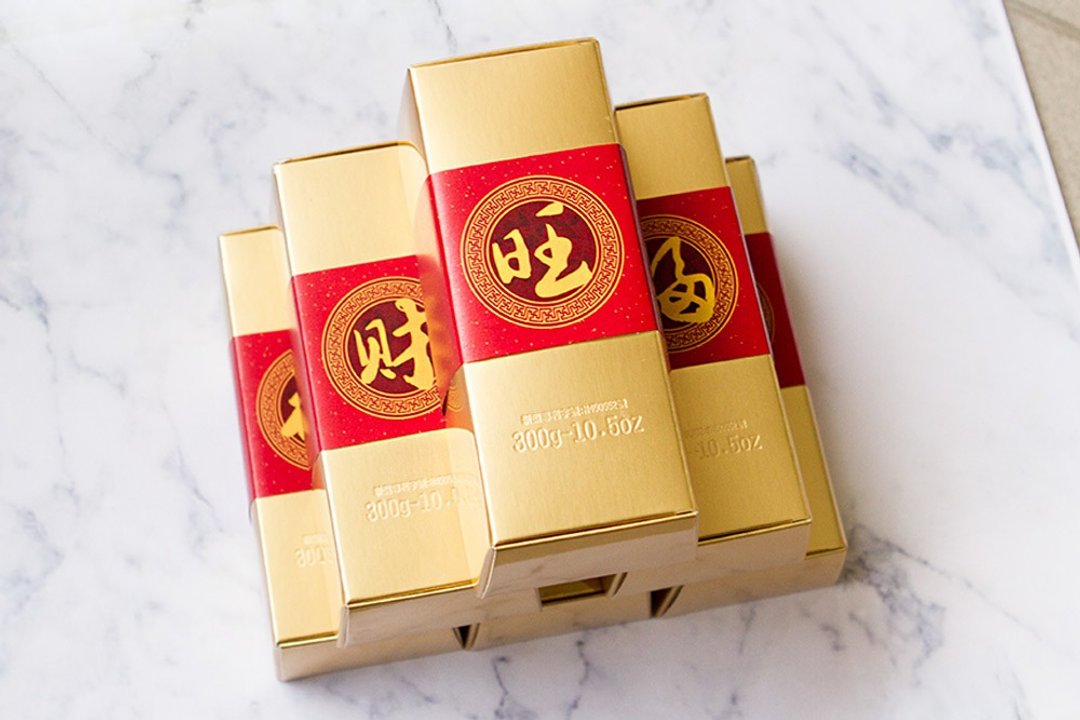 福旺财 300g 金砖米 (3 款可挑 - 满百份免费印名字) 抽奖 喜气 伴手礼 - 五谷杂粮/米 - 新鲜食材 金色