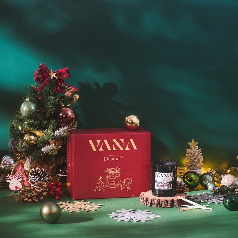 圣诞限定香氛蜡烛礼盒 - 香氛蜡烛+瑞典火柴盒 共2款 - 蜡烛/烛台 - 蜡 绿色