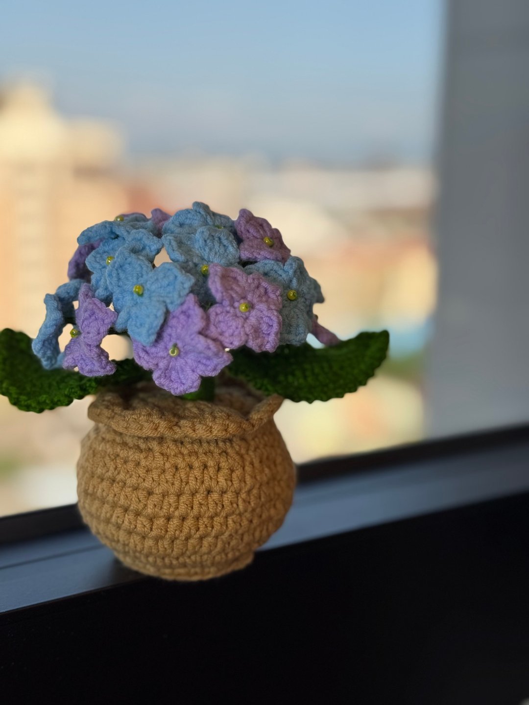 针织绣球花小盆栽 - 植栽/盆栽 - 其他材质 紫色
