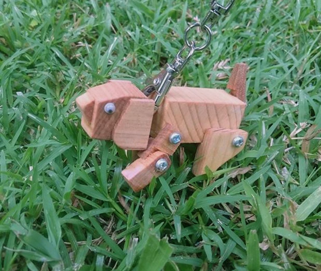 Beagle   Keychain - 吊饰 - 木头 咖啡色