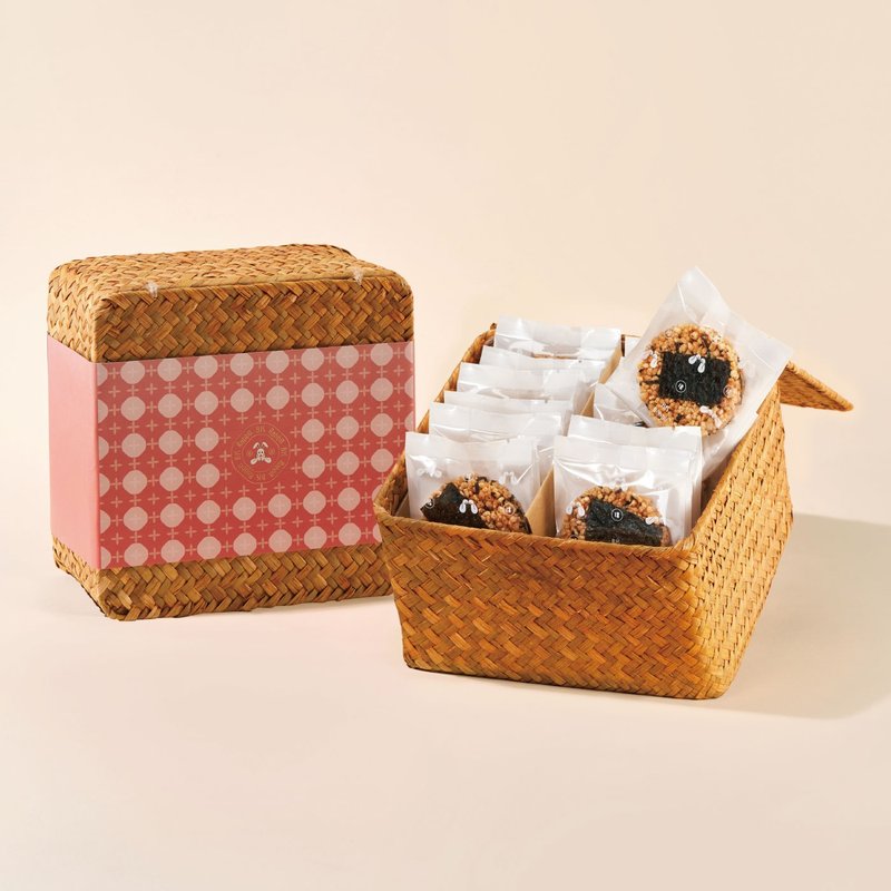 新春献礼 | 海苔米香藤编篮礼盒 | 节庆送礼 - 手工饼干 - 其他材质 